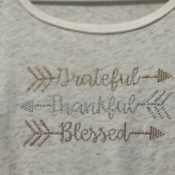 indigo soul Tops - INDINGO Soul GRATEFUL THANKFUL BLESSED CLASSIC FIT CREW Long Sleeve Tee Large